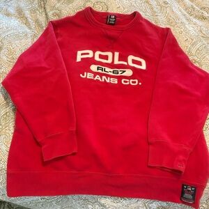 Ralph Lauren Red Crewneck Sweater
